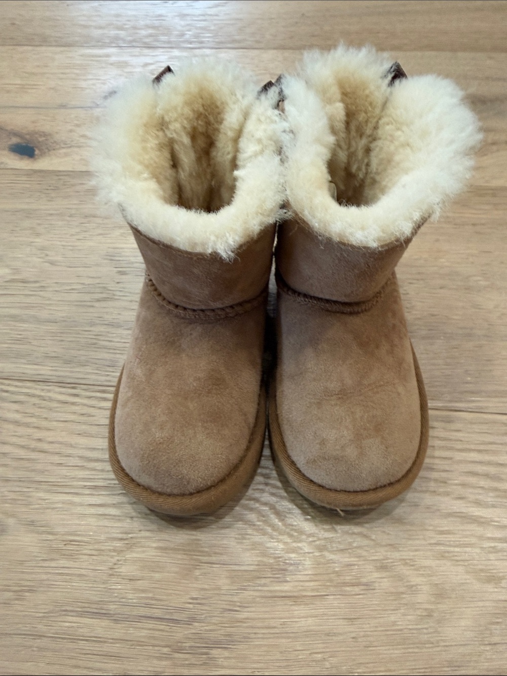 UGG Kids Chestnut Suede Shearling Booties